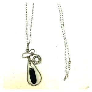 Black stone necklace